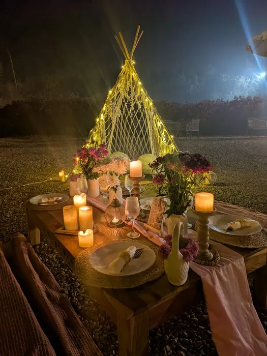 Boho Shower Setup